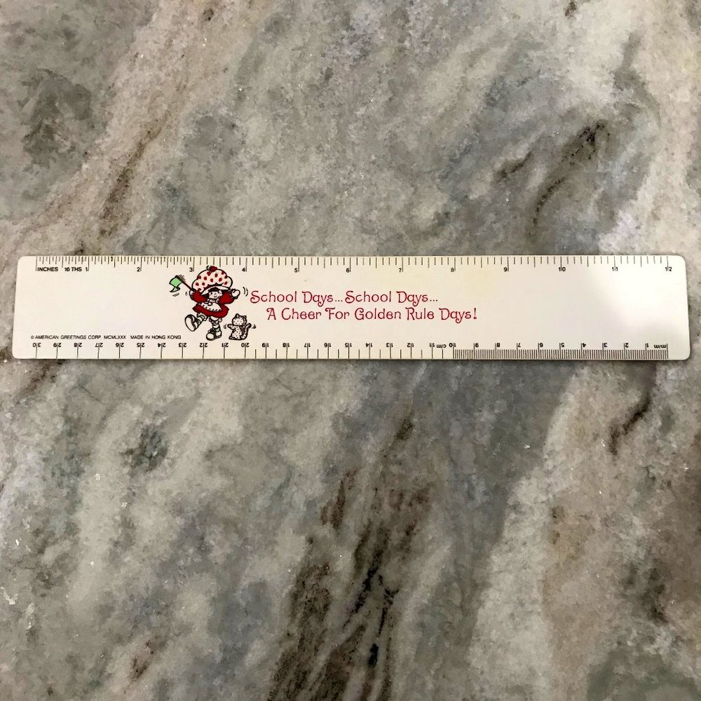 🍓 Vintage 1980 Strawberry Shortcake 🍓 12" Ruler